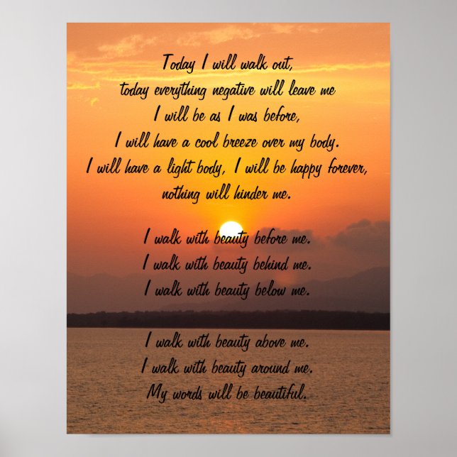 Navajo Prayer Poster (Framsidan)