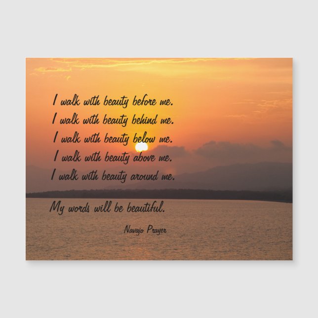 Navajo Prayer Walk i Beauty Magnetic Card (Framsida)