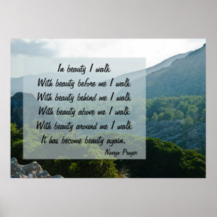 Navajo Prayer Walk i Beauty Poster