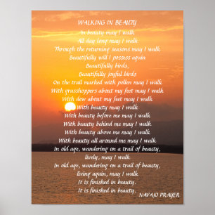 Navajo Prayer Walk i Beauty Poster
