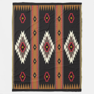 Navajo Stil Blanket Fleecefilt