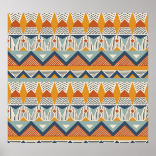 Navajo Stil Seamless Mönster Design Poster