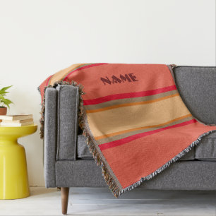 ’Navajo’ Stil Ull Throw Blanket Filt