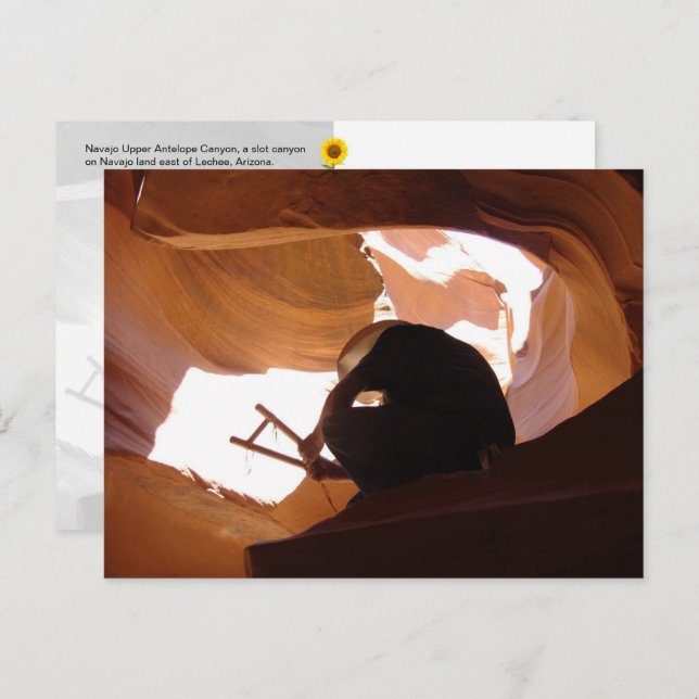 Navajo Upper Antelope Canyon (2) - vykort (Fram/baksida)