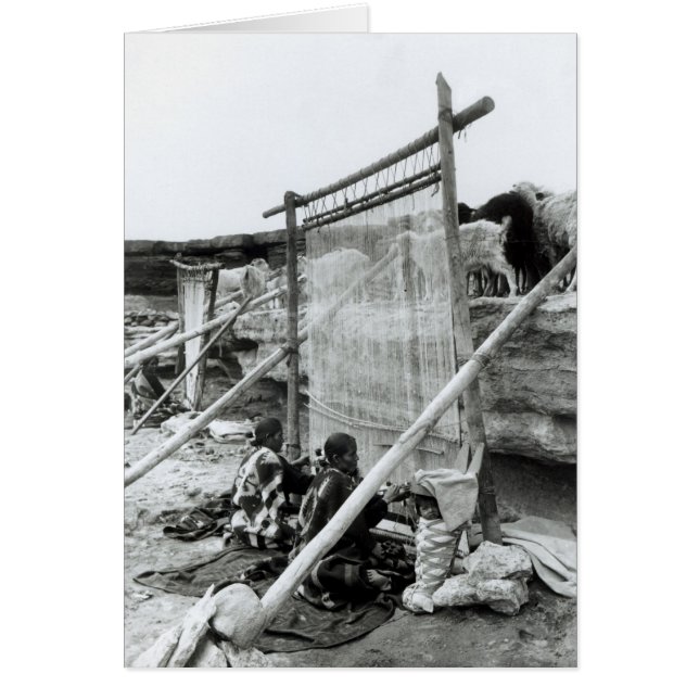 Navajo weavers, 1914 hälsningskort (Framsidan)
