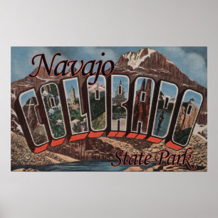 Navajodelstatspark, Colorado - stor brevplats Poster