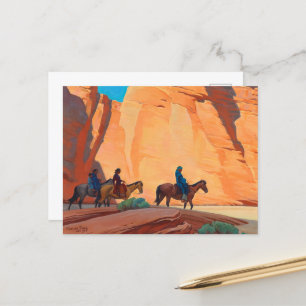 Navajos i Canyon av Maynard Dixon Vykort