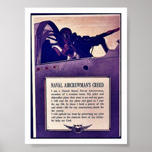 Naval Aircrewman'a Creed Poster (Framsidan)