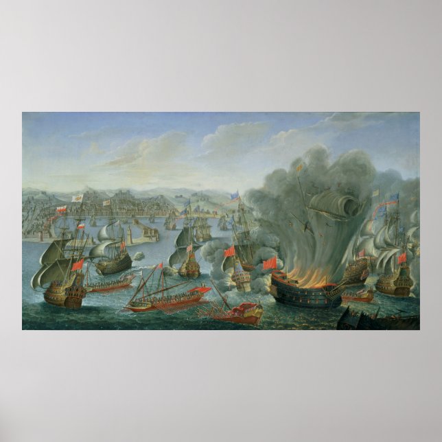 Naval Battle med den spanska flottan Poster (Framsidan)