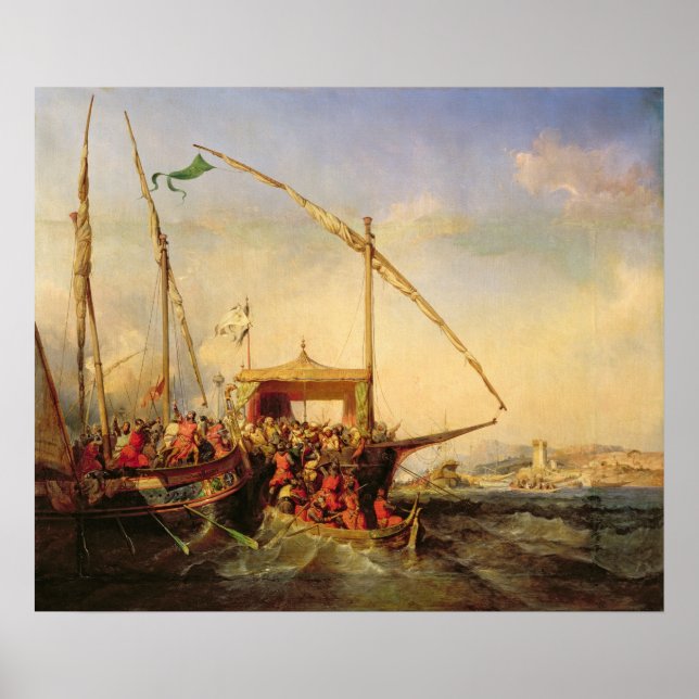 Naval Battle of Imbre 1346, 1842 Poster (Framsidan)