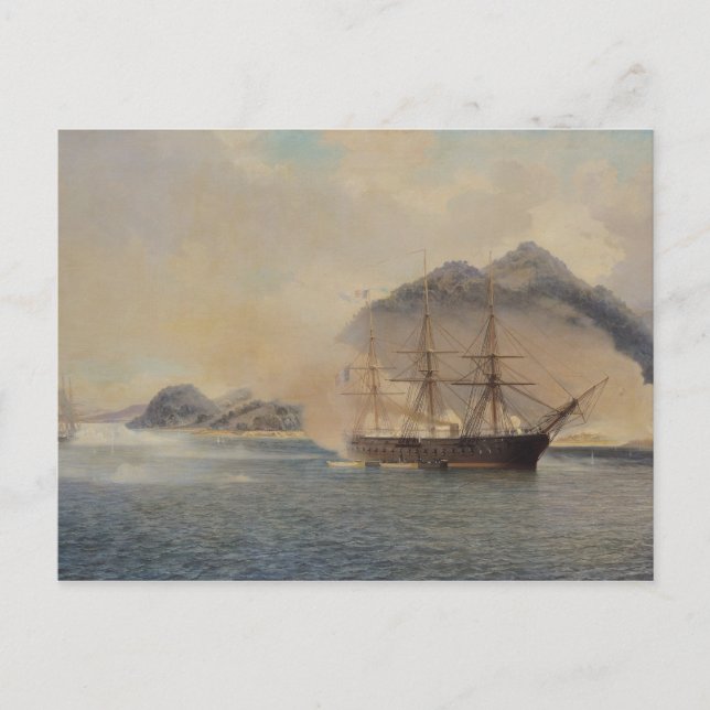 Naval Battle of Shimonoseki sund Vykort (Framsida)