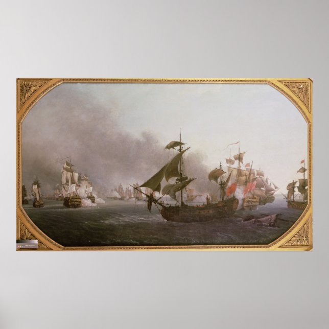 Naval Combat utanför Isle of Grenada Poster (Framsidan)