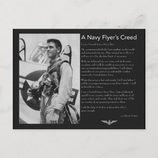 Naval Flyers Creed Vykort
