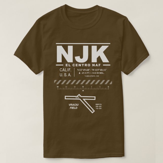 Naval Luft-anläggningen El Centro NJK T-Shirt (Design framsida)
