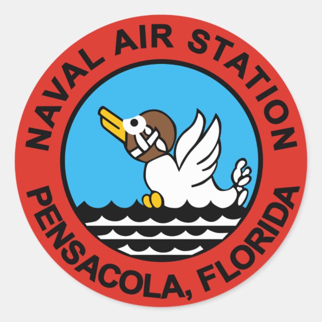 Naval Luft Station Pensacola Runt Klistermärke (Framsida)