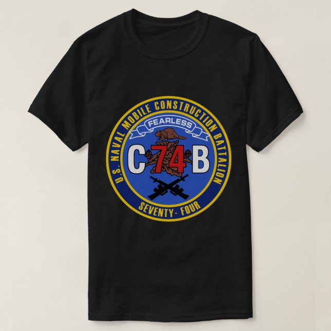 Naval Mobile Construction Battalion 74 (NMCB-74) T Shirt (Design framsida)