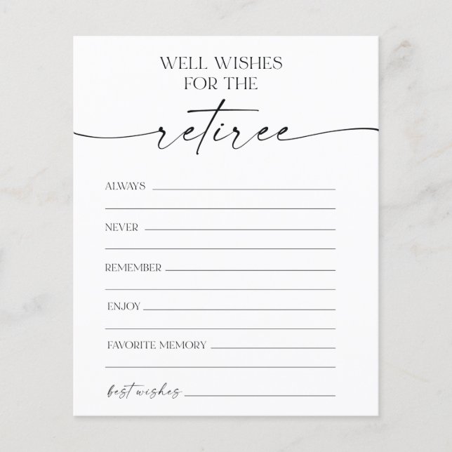 Nåväl, Önskemål för Party-spelet i Retiree Pension (Framsida)