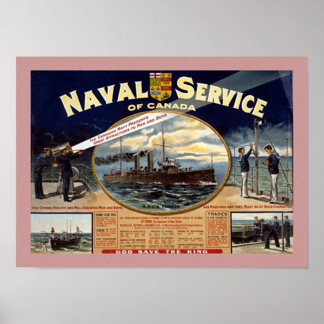 Naval Service i Kanada (canvas) Poster (Framsidan)