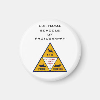 Naval Skolor of Photography (Färg) Round Magnet