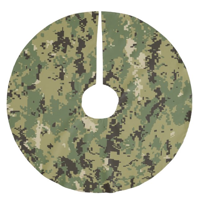Naval Woodland Camouflage Julgransmatta Borstad Polyester (Framsidan)