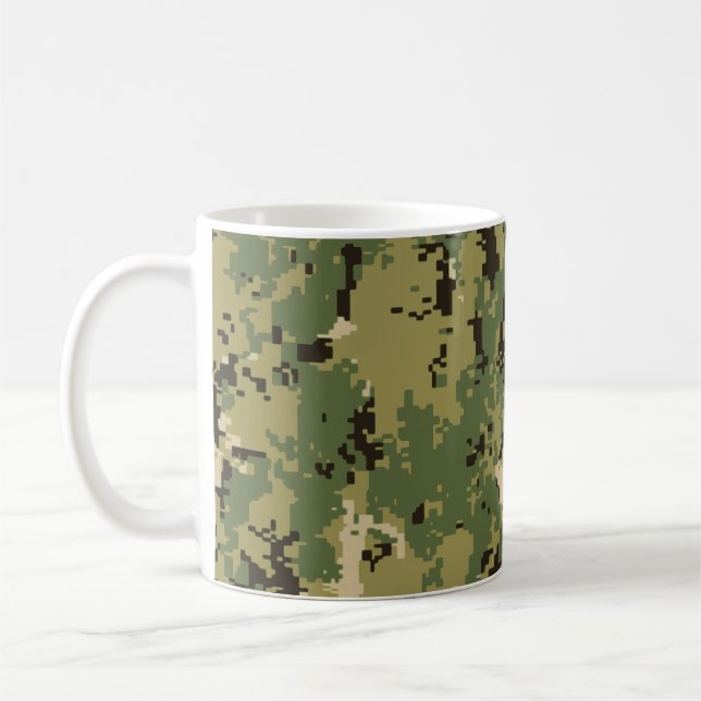 Naval Woodland Camouflage Kaffemugg (Vänster)