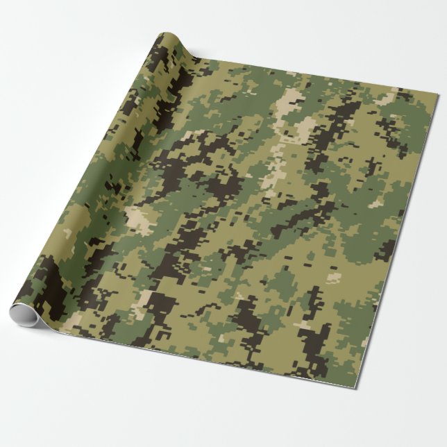 Naval Woodland Camouflage Presentpapper (Utrullad)