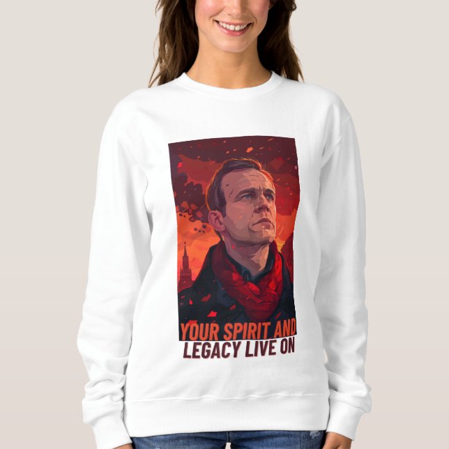 Navalny, ditt arv och din själ lever på t shirt (Framsida)