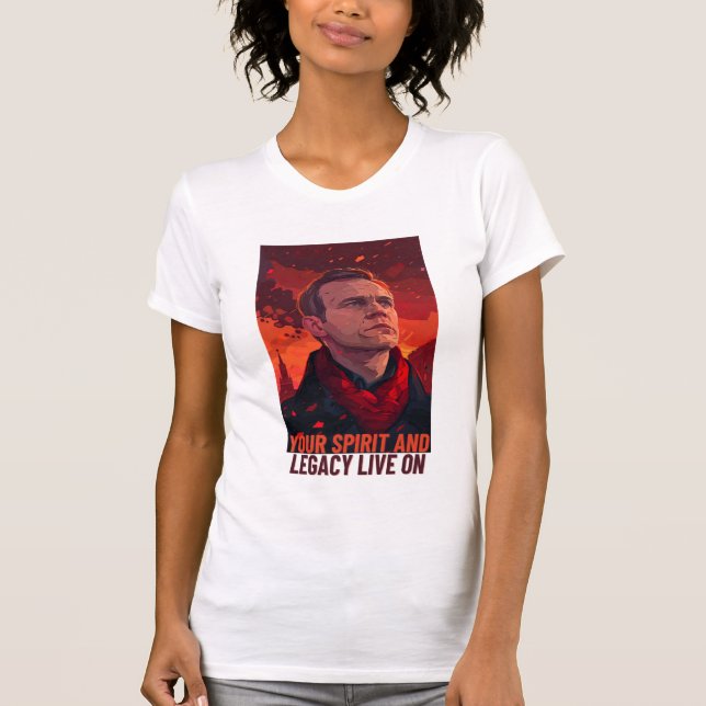 Navalny, ditt arv och din själ lever på t shirt (Framsida)