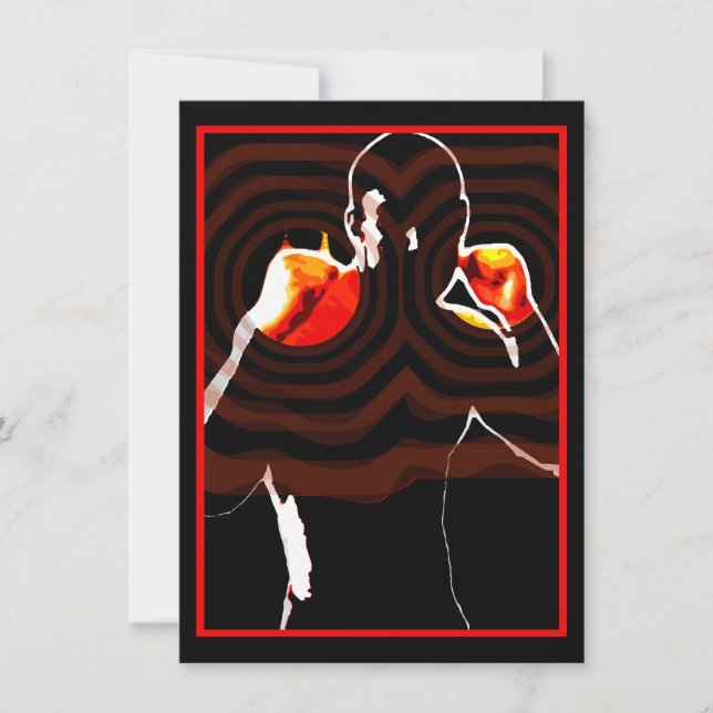 nävar av avfyrar boxning inbjudningar (Framsida)