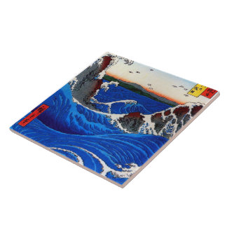 Navaro Rapids, Hiroshige Japansk finkonst Kakelplatta