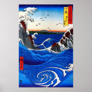 Navaro Rapids Hiroshige japansk finkonst Poster