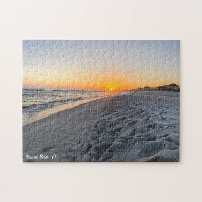Navarra Beach Florida Sunset Jigszle Puzzle Pussel (Horisontell)