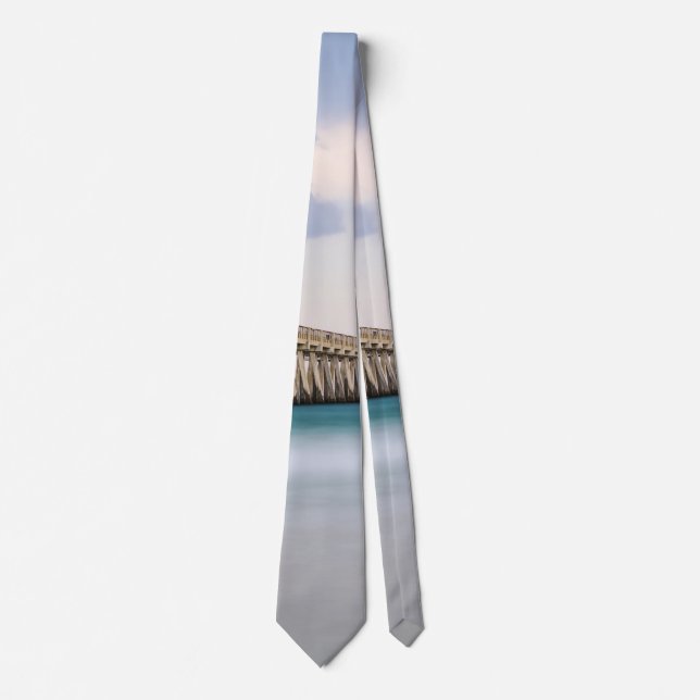 Navarre Beach Fishing Pier Neck Tie Slips (Framsida)