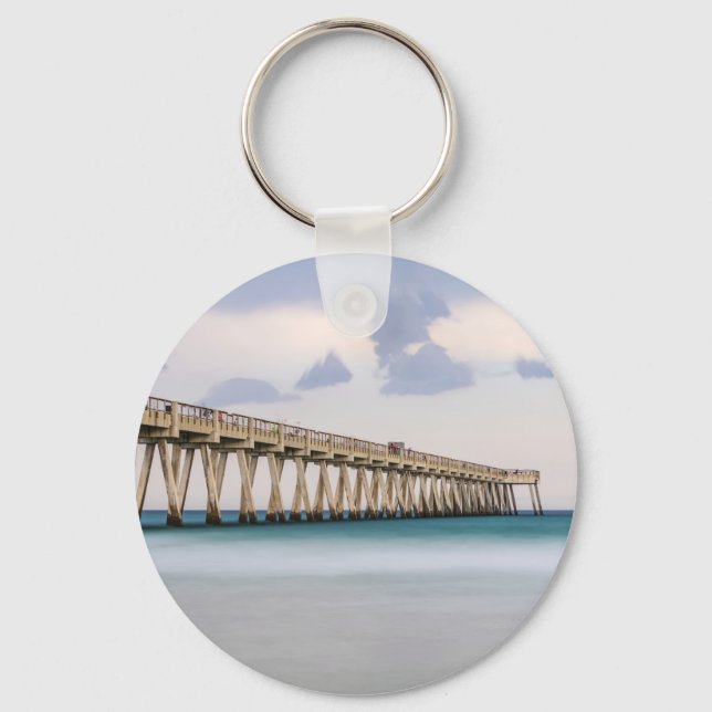 Navarre Beach Fishing Pier Nyckelring (Framsida)