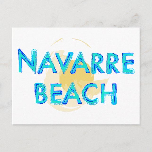 Navarre Beach Florida artsy design Vykort (Framsida)
