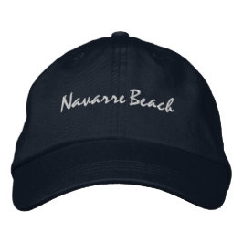 Navarre Beach Florida Embroidered Baseball Hat Broderad Keps