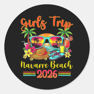 Navarre Beach Florida Sommarstämning Solnedgång Fl Runt Klistermärke