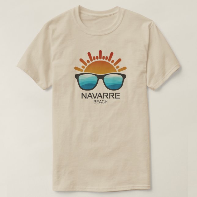 Navarre Beach Florida Sunglasses T Shirt (Design framsida)