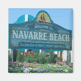Navarre Beach, Florida, Välkomstskylt Photo Magnet