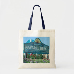 Navarre Beach, Florida, Välkomstskylt Photo Tygkasse