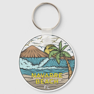 Navarre Beach Florida Vintage Nyckelring