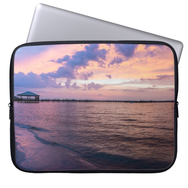 Navarre Beach Magic Hour Lila Sunset Laptop Fodral (Framsidan)
