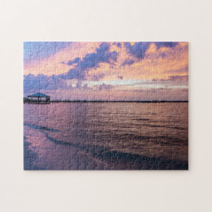 Navarre Beach Magic Hour Lila Sunset Pussel