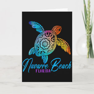 Navarre Beach Tie Dye Havssköldpadda Florida Semes Kort