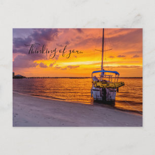 Navarre Florida Fire Sunset tänker på dig Vykort