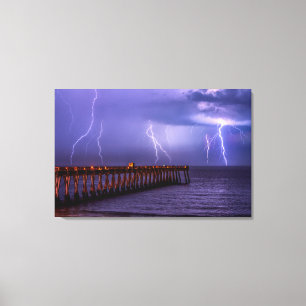 Navarre Florida Lightning Storm Canvastryck