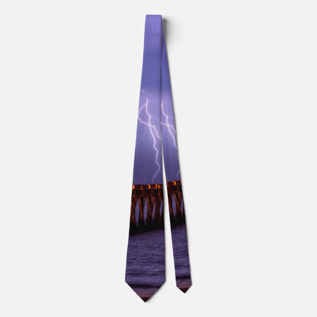 Navarre Florida Lightning Storm Neck Tie Slips (Framsida)
