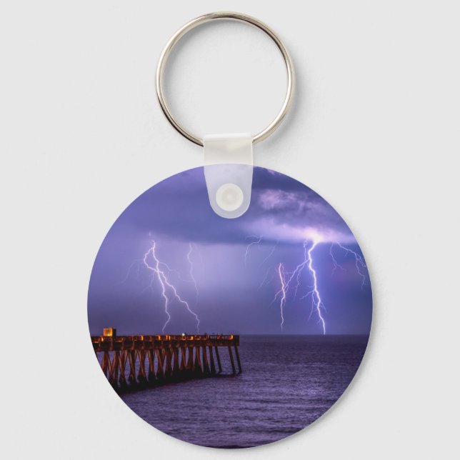 Navarre Florida Lightning Storm Nyckelring (Framsida)