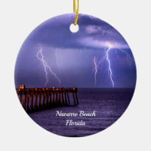 Navarre Florida Lightning Storm Ornament