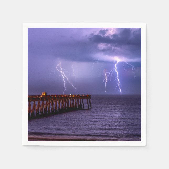 Navarre Florida Lightning Storm Pappersservett (Framsidan)